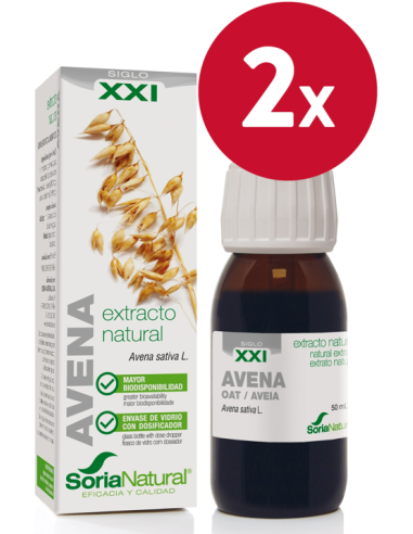 Pack de 2 ud Ext. Avena Xxi  50Ml. S/Al de Soria Natu