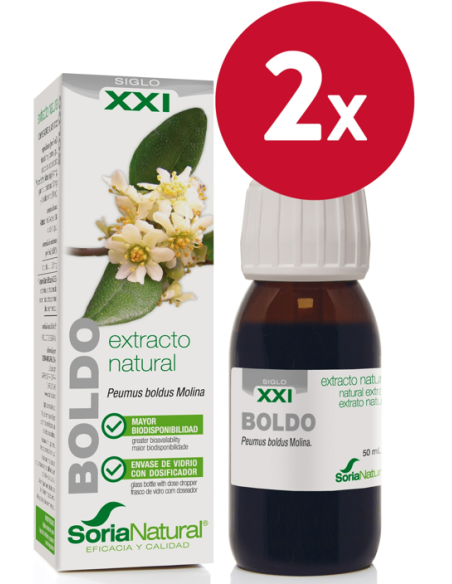 Pack de 2 ud Ext. Boldo Xxi 50Ml. S/Al de Soria Natur