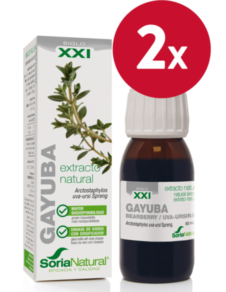 Pack de 2 ud Ext. Gayuba Xxi 50Ml. S/Al de Soria Natu