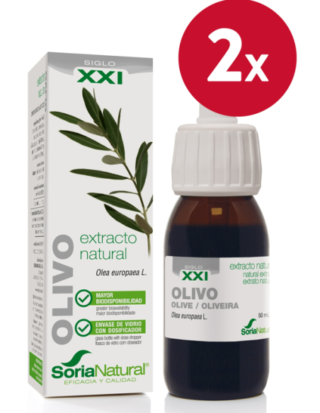 Pack de 2 ud Ext. Olivo Xxi 50Ml. S/Al de Soria Natur