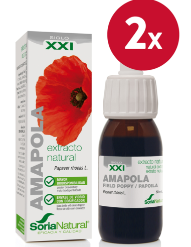Pack de 2 ud Ext. Amapola Xxi 50Ml. S/Al de Soria Nat