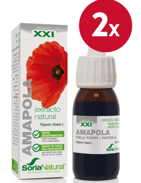 Pack de 2 ud Ext. Amapola Xxi 50Ml. S/Al de Soria Nat