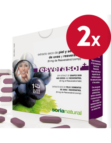 Pack de 2 ud Resverasor Plus 28Comp. de Soria Natural
