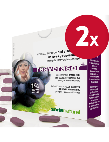 Pack de 2 ud Resverasor Plus 28Comp. de Soria Natural