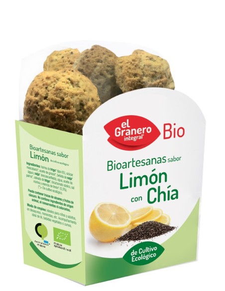 Galletas Artesanas Sabor Limón Con Chía, 250 G de El Granero Integral