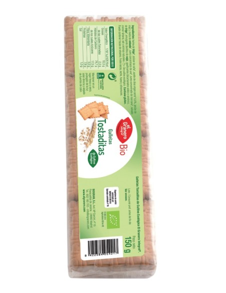 Galletas Tostaditas Bio, 150 G de El Granero Integral