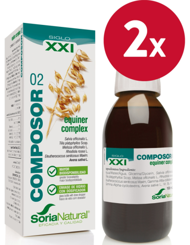 Pack de 2 ud Composor 02 Equiner Complex Xxi 100Ml. de Soria Natural**