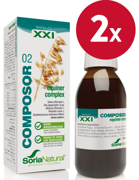 Pack de 2 ud Composor 02 Equiner Complex Xxi 100Ml. de Soria Natural**
