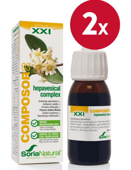 Pack de 2 ud Composor 03 Hepavesical Complex Xxi 50Ml