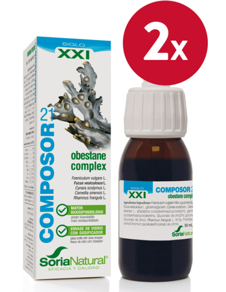 Pack de 2 ud Composor 21 Obestane Complex Xxi 50Ml. d