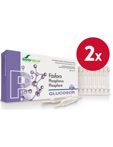 Pack de 2 ud Glucosor Fosforo 28 Ampollas de Soria Na