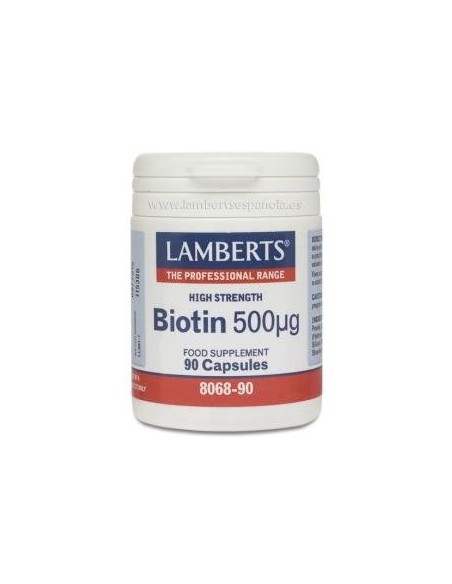 Pack de 2ud Biotina 500 Mcg. 90 Cap. de Lamberts