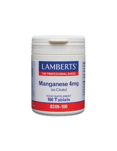 Pack de 2ud Manganeso Citrato 4Mg. 100 Cap. de Lamberts