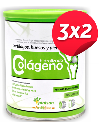 Pack 3x2 Colageno Hidrolizado, 300 G de Pinisan