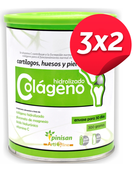 Pack 3x2 Colageno Hidrolizado, 300 G de Pinisan