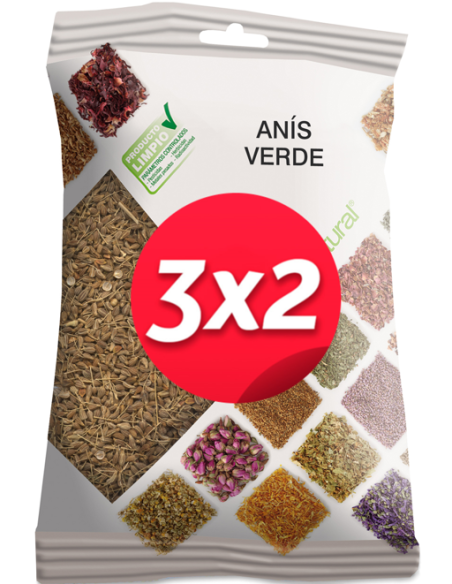 Pack 3X2 Anis Verde Bolsa 60Gr. de Soria Natural.