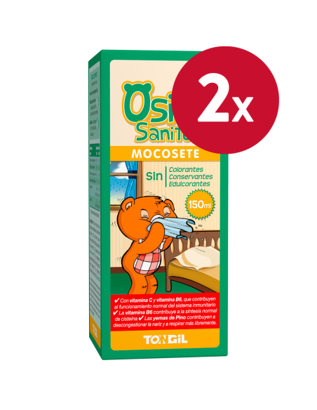 Pack 2 unidades Osito Sanito Mocosete 150 ml de Tongil.