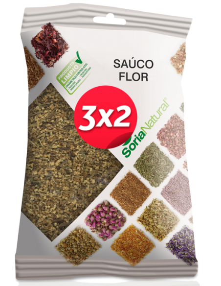 Pack 3X2 Sauco Flor Bolsa 40Gr. de Soria Natural.