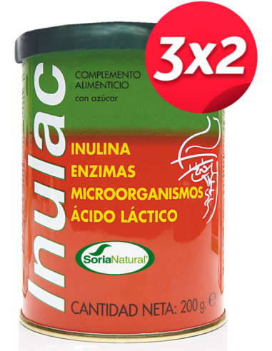 Pack 3X2 Inulac Bote 200Gr. de Soria Natural
