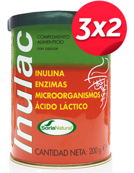 Pack 3X2 Inulac Bote 200Gr. de Soria Natural