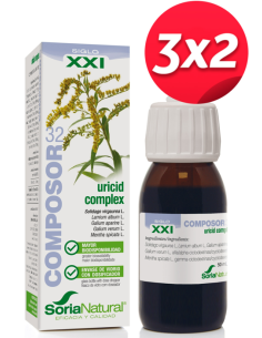 Pack 3X2 Composor 32 Uricid Complex Xxi 50Ml. de Soria Natural
