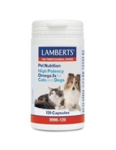 Pet Nutrition (Omega 3) Perro Gato 120Cap. Vet de Lamberts