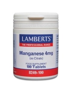 Manganeso 4 mg (Como citrato) 100 Tabs. de Lamberts