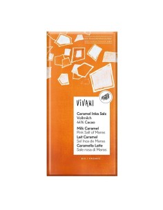 Chocolate Con Leche 44%  Caramelo Y Sal Rosa 80 Gramos Vivani