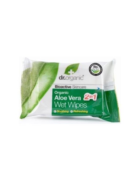 Toallitas Humedas Aloe Vera Organico 20Ud. de Dr. Organic