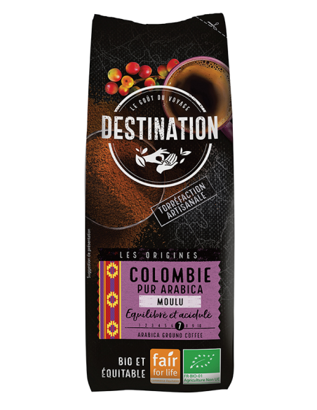 Cafe Colombia 100% Arabica Molido 250Gr. Bio de Destination