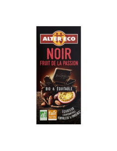 Chocolate Negro Con Fruta De La Pasion Bio, 100 G de Altereco