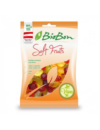 Caramelos De Goma Sabor Frutas Sin Gelatina Bio, 100 G de Biobon