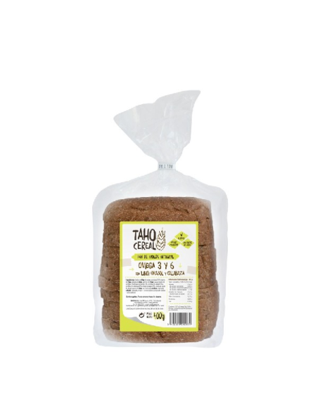 Pan De Molde Integral Omega Con Lino, Girasol Y Calabaza, 400 G de Taho Cereal
