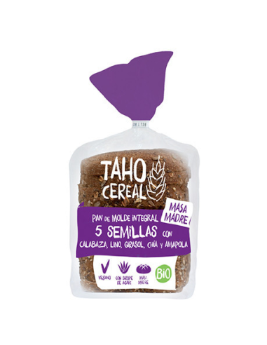 Pan De Molde 5 Semillas Int Masa Madre 400Gr. Bio de Taho Cereal
