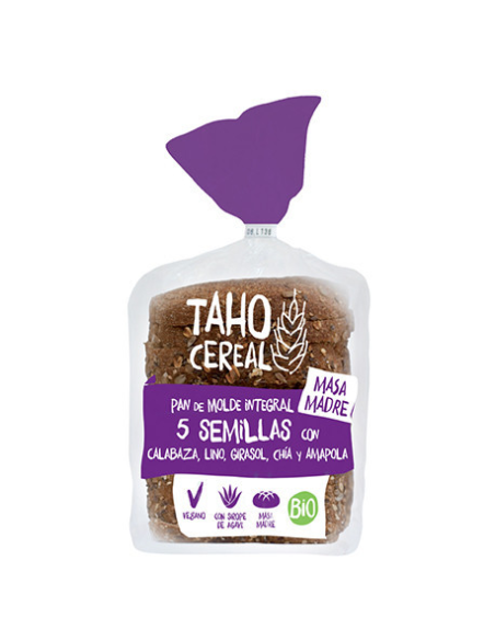 Pan De Molde 5 Semillas Int Masa Madre 400Gr. Bio de Taho Cereal