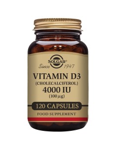 Vitamina D3 4000Ui (100Mcg) 120Cap.Veg. de Solgar