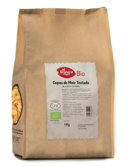 Copos De Maíz Tostado Bio, 1 Kg de El Granero Integral