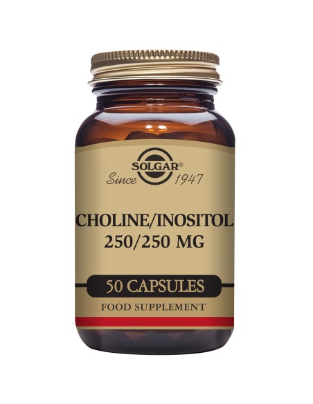 Colina/Inositol 250/250 mg  50 cápsulas vegetales  Solgar