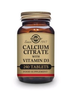 Citrato de Calcio con Vitamina D3  240 comprimidos Solgar