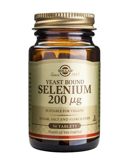 Selenio en Levadura 200 µg  50 comprimidos Solgar