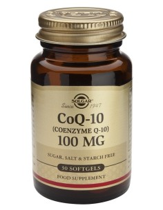 CoQ10 100 mg  30 cápsulas blandas  Solgar