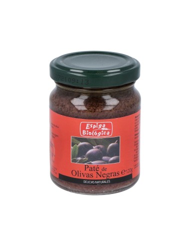 Pate De Olivas Negras 120 Gramos Eco Sg Vegan Espiga Biologica