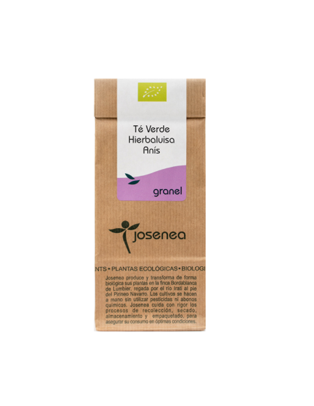 Té Verde-Hierbaluisa-Anís Bio 50 Gr. Bolsa Kraft Granel 50 Gr. de Josenea