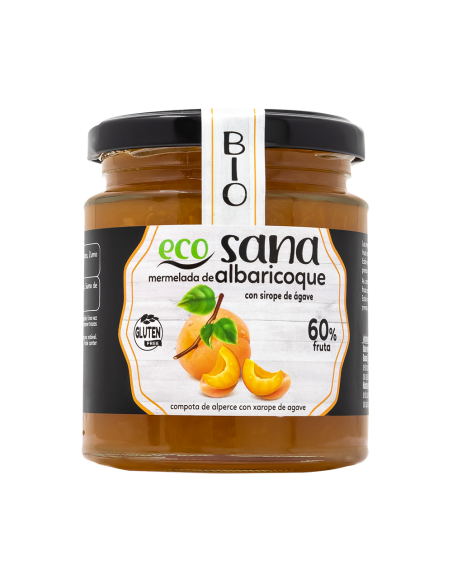 Mermelada Extra Albaricoque S/Azucar Con Agave Sirope Bio 260G Ecosana