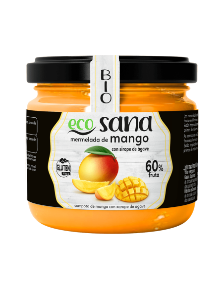 Mermelada Extra Mango S/Azucar Con Agave Sirope Bio 260G Ecosana