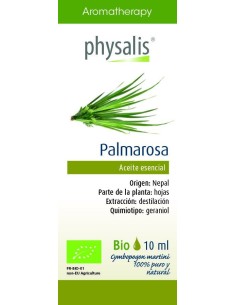 Esencia Palmarosa 10Ml. Bio de Physalis