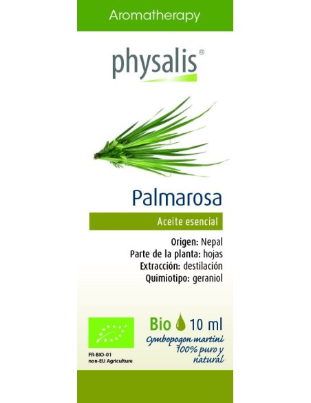 Esencia Palmarosa 10Ml. Bio de Physalis