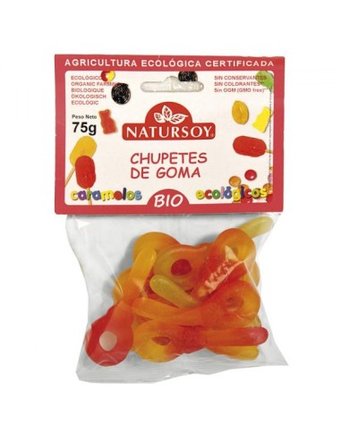Chupetes de goma 75 g Natursoy
