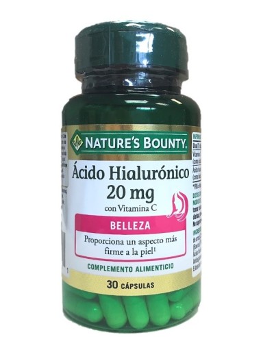 Acido Hialuronico 20Mg Con Vit. C 30Cap de Nature´S Bounty