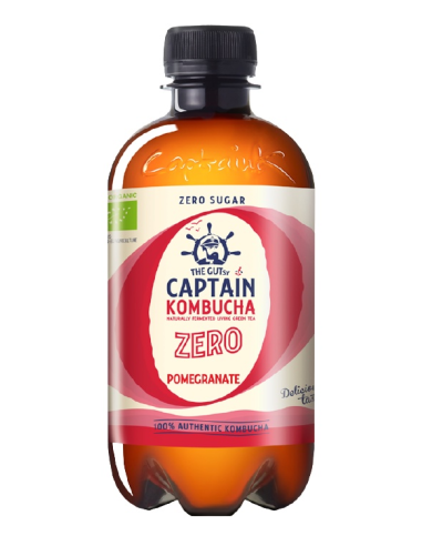 Kombucha Zero Granada 400Ml. Bio de Captain